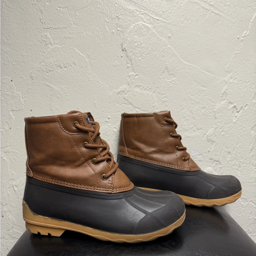 Sperry Men's Tan and Black Weatherproof Boots